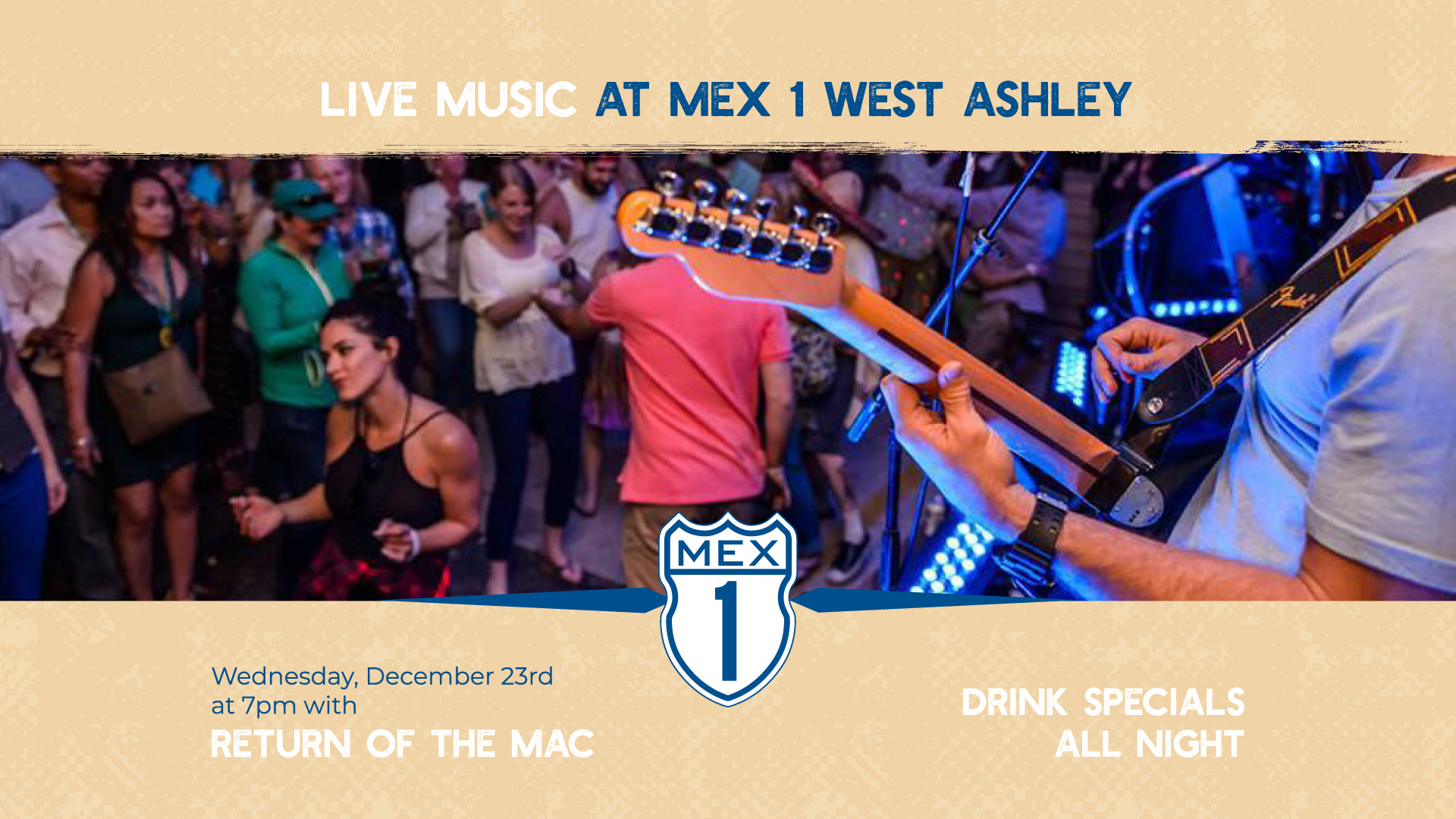 Live Music with Return of the Mac at Mex 1 West Ashley